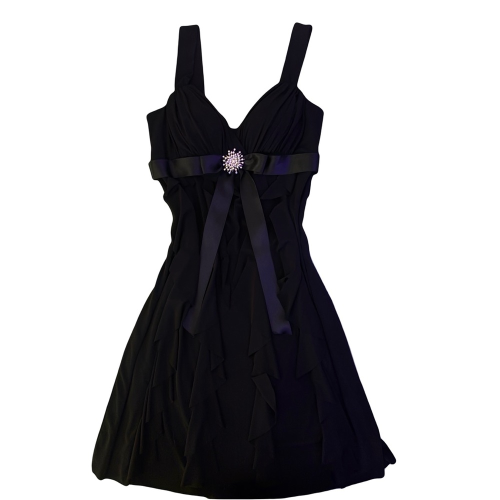 Betsy & Adam Black Dress with Embellishment